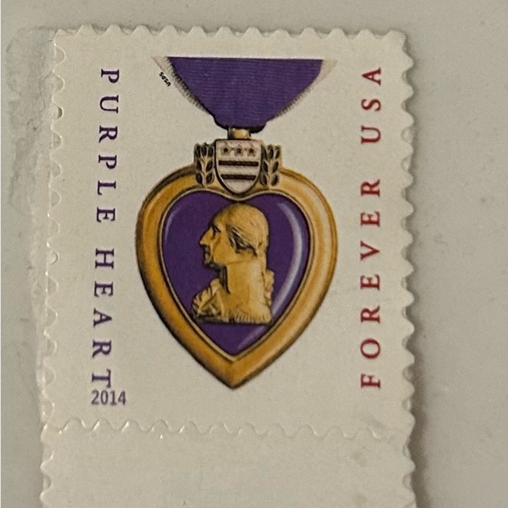 Purple Heart postage stamp (unused)
